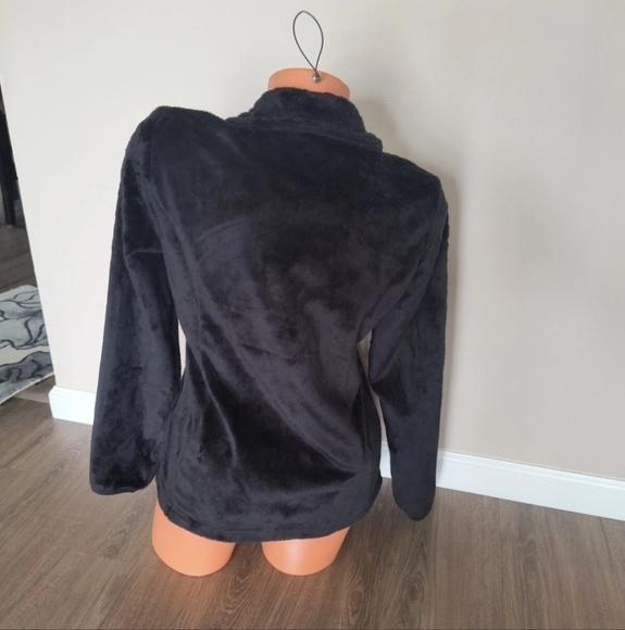 Free Country Faux Fur Jacket Women's Size Small Black Fuzzy Full Zip - Picture 3 of 7